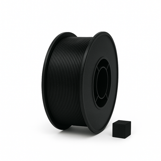Juodas ABS 3D plastikas 1.75 mm, 0.85 kg ritė – smūgiams atsparus, Filacraft
