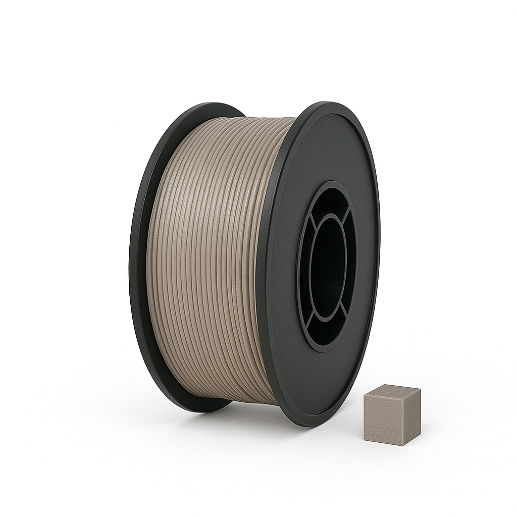 Sėmlinė pilka PETG 3D plastikas 1.75 mm, 1 kg ritė – pagaminta Lietuvoje, Filacraft