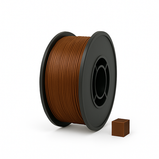 Rudas PETG 3D plastikas 1.75 mm, 1 kg ritė – pagaminta Lietuvoje, Filacraft