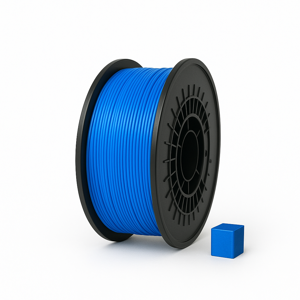 Šviesiai mėlynas PETG 3D plastikas 1.75 mm, 1 kg ritė – pagaminta Lietuvoje, Filacraft