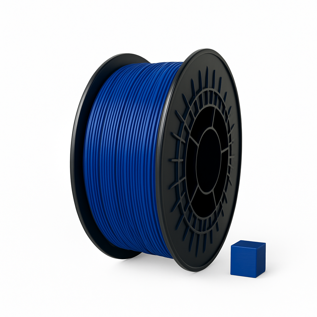 Tamsiai mėlyna PETG 3D plastikas 1.75 mm, 1 kg ritė – pagaminta Lietuvoje, Filacraft