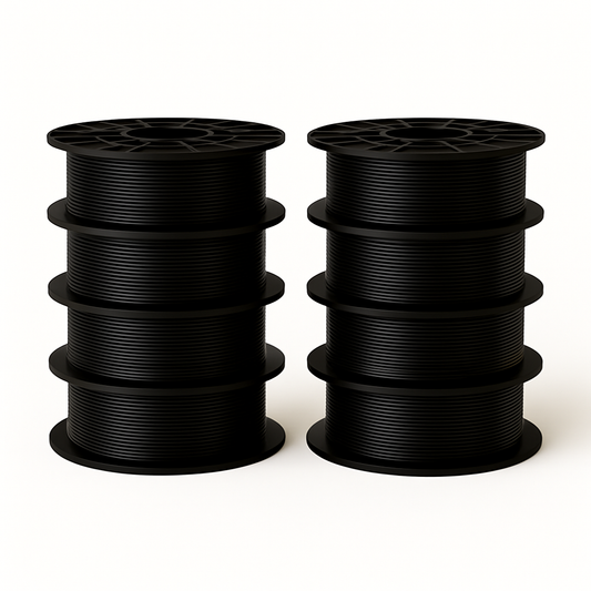 PETG 3D plastikas 8 kg juodas. Pagaminta Lietuvoje – Filacraft. Aukšta kokybė, AMS suderinamumas.