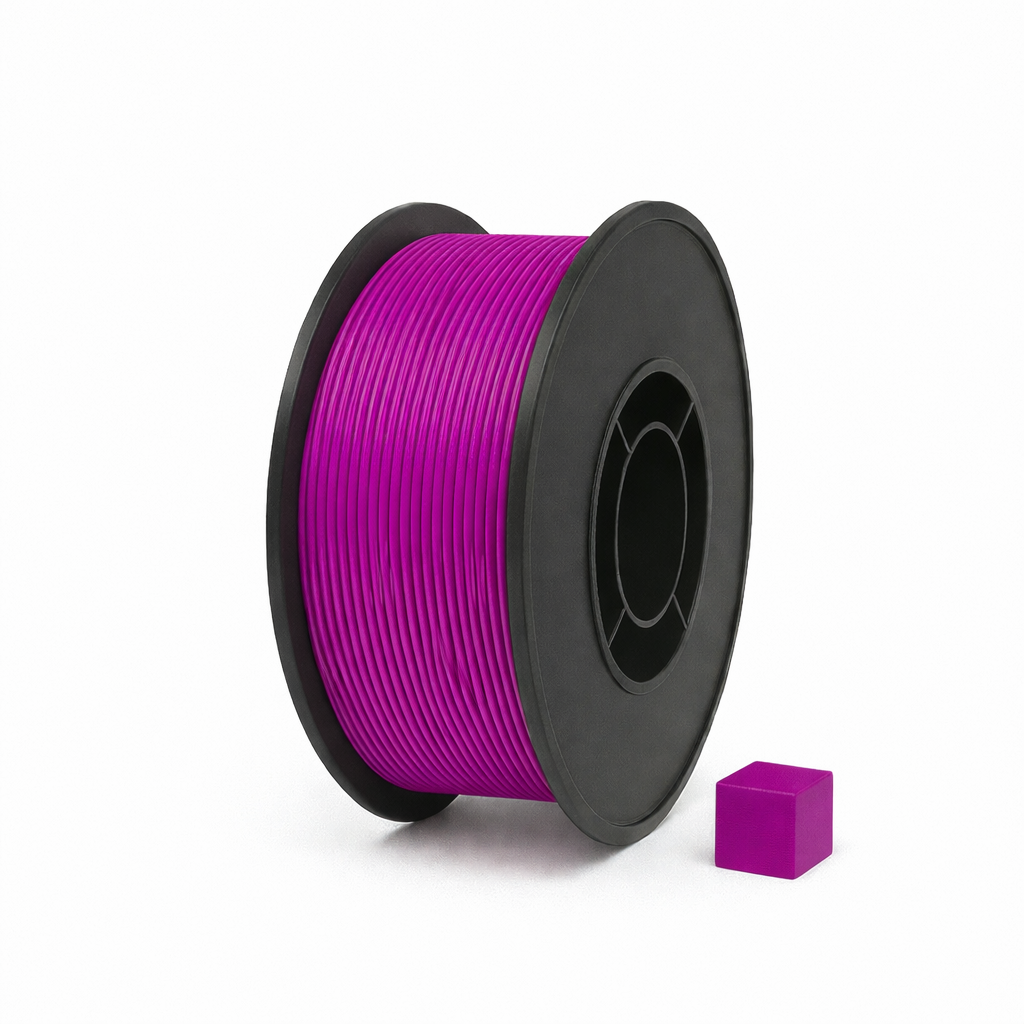 Fuksinė PLA 3D plastikas 1.75 mm, 1 kg ritė – pagaminta Lietuvoje, Filacraft