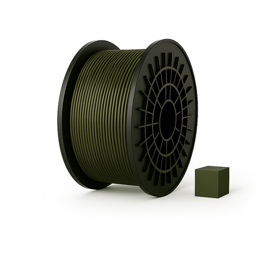 Chaki PLA 3D plastikas 1.75 mm, 1 kg ritė – pagaminta Lietuvoje, Filacraft