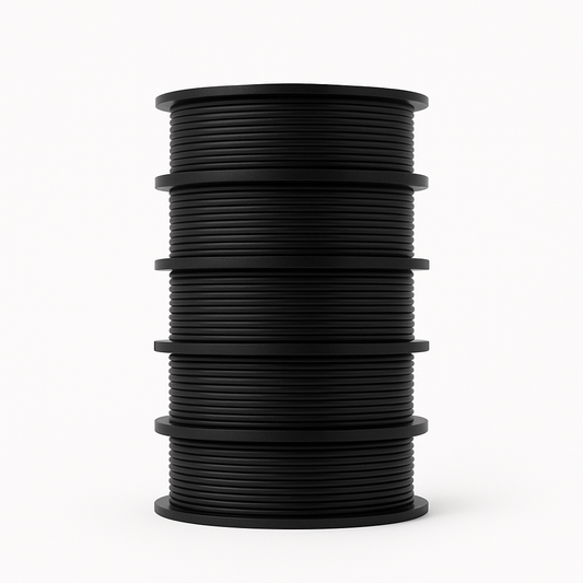 PLA Filament 1.75 mm – 5 kg (5 × 1 kg spools), Black