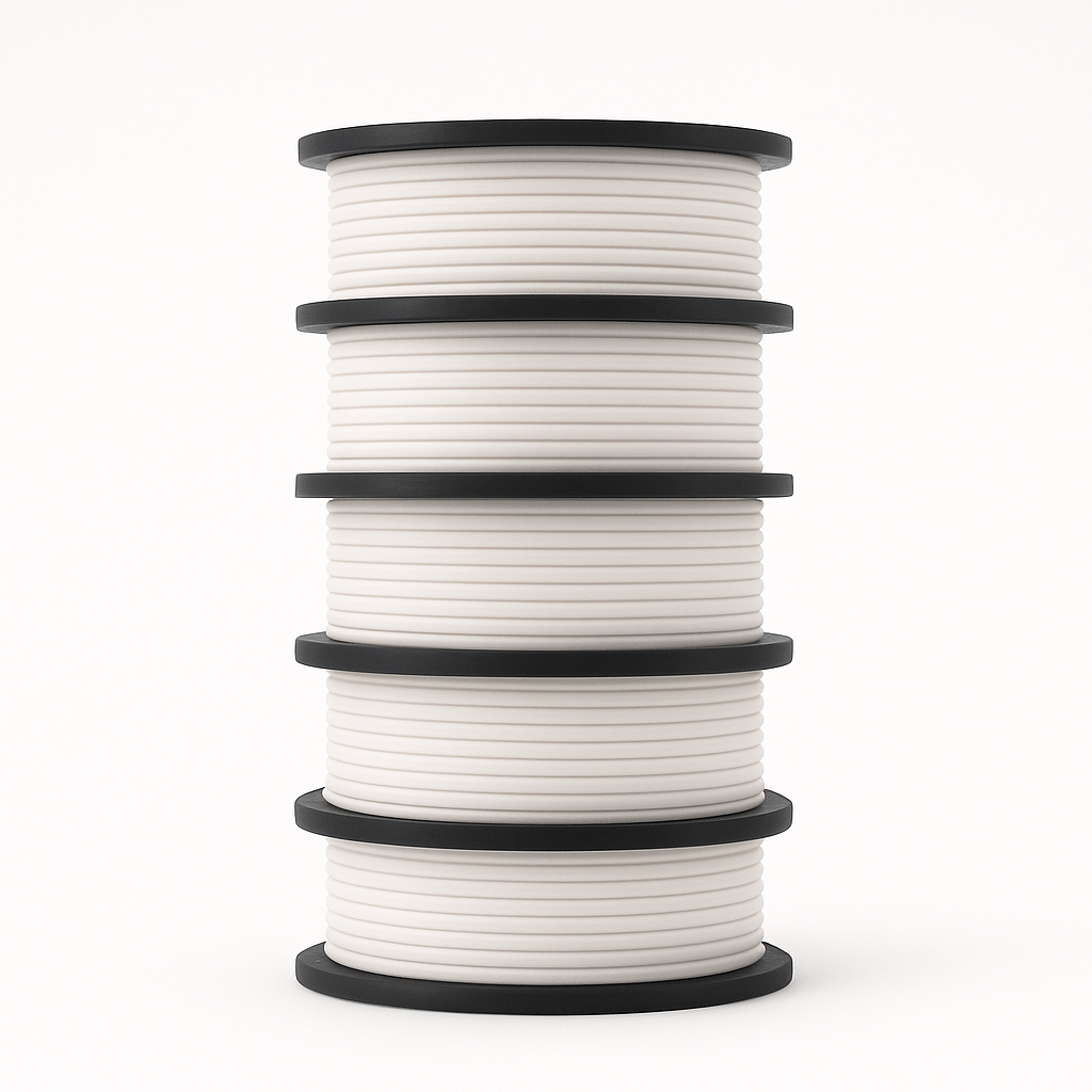 PLA 3D plastikas 5 kg, Baltas. Pagaminta Lietuvoje – Filacraft. Tinka AMS, greitas pristatymas