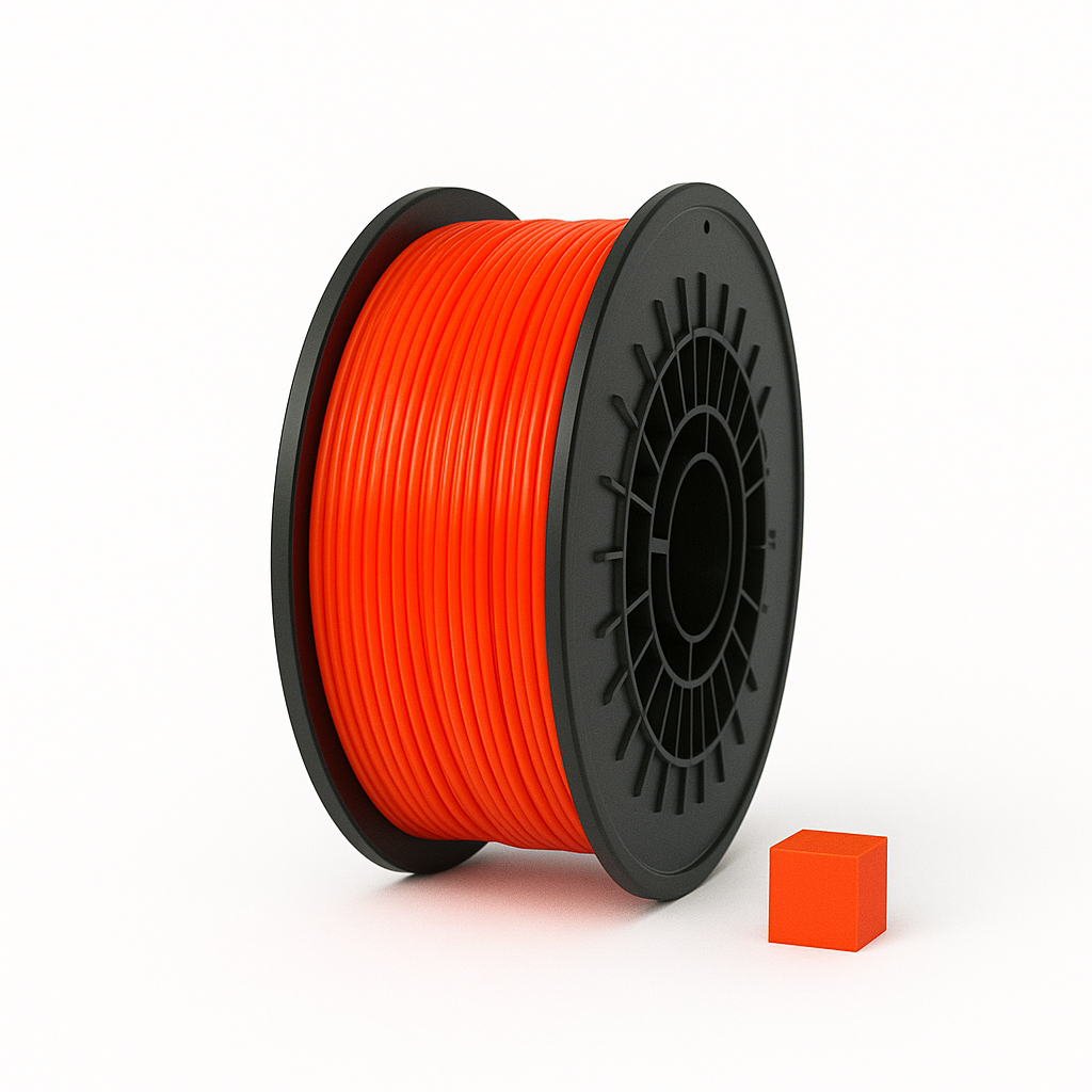 Šviesiai raudonas PLA 3D plastikas 1.75 mm, 1 kg ritė – pagaminta Lietuvoje, Filacraft