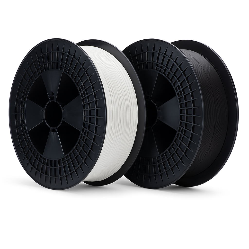 FILACRAFT didelės 2.5–3.5 kg 3D plastiko ritės – pramoniniam naudojimui, pagaminta Lietuvoje.