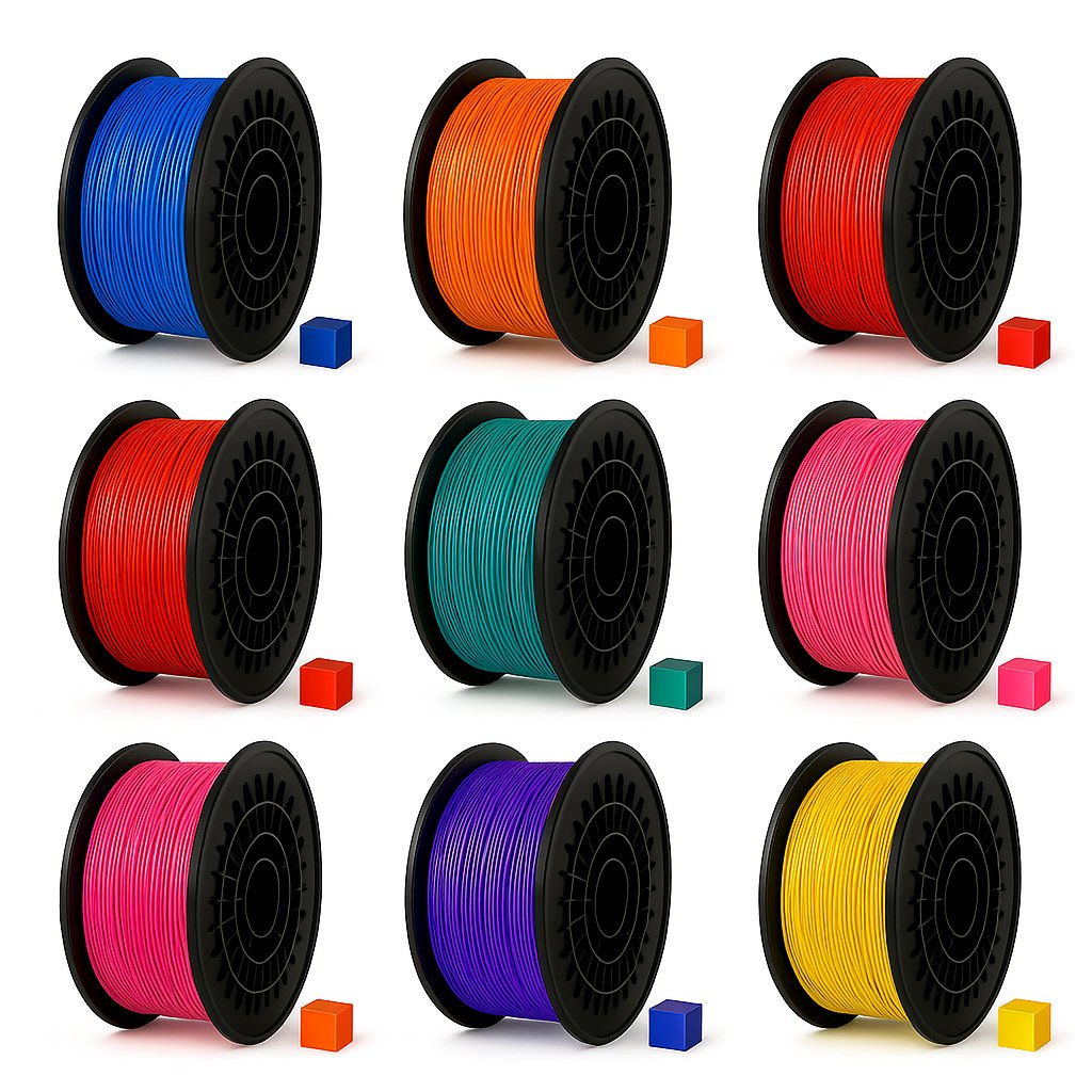 FILACRAFT PLA 3D plastikas – įvairių spalvų ritės, 1.75 mm, pagaminta Lietuvoje