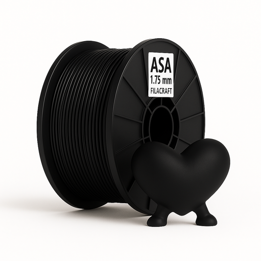 ASA 3D plastikas juodas 1.75 mm 0.85 kg