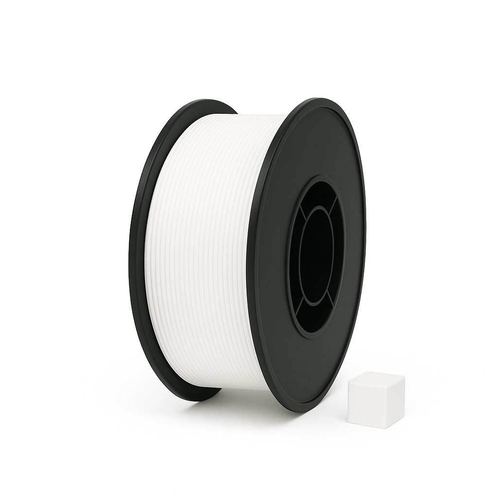 Baltas PLA 3D plastikas 1.75 mm 1 kg ritė | FILACRAFT