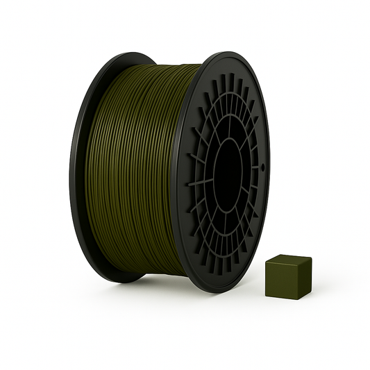 Chaki PETG 3D plastikas 1.75 mm, 1 kg ritė – pagaminta Lietuvoje, Filacraft