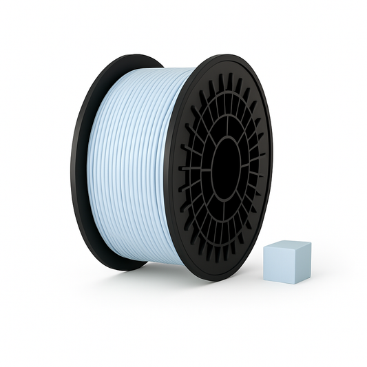 Kreidinė balta PLA 3D plastikas 1.75 mm, 1 kg ritė – pagaminta Lietuvoje, Filacraft