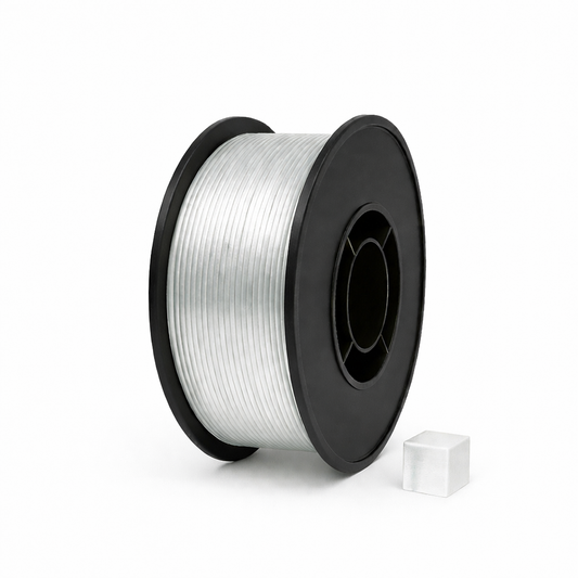 Skaidrus PLA 3D plastikas 1.75 mm, 1 kg ritė – pagaminta Lietuvoje, Filacraft