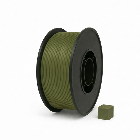Chaki PETG 3D plastikas 1.75 mm, 1 kg ritė – pagaminta Lietuvoje, Filacraft