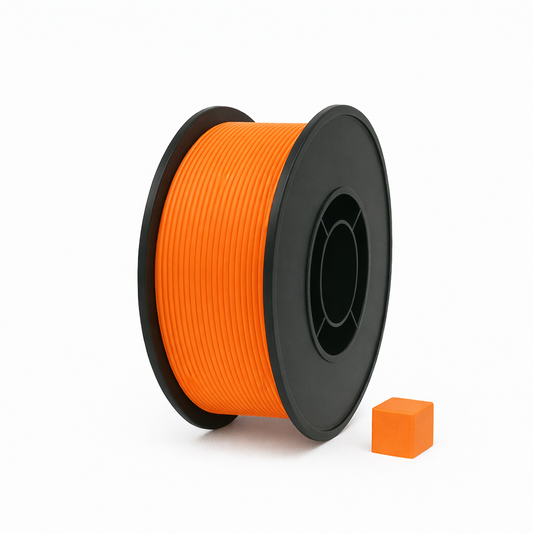 Oranžinis PETG 3D plastikas 1.75 mm, 1 kg ritė – pagaminta Lietuvoje, Filacraft