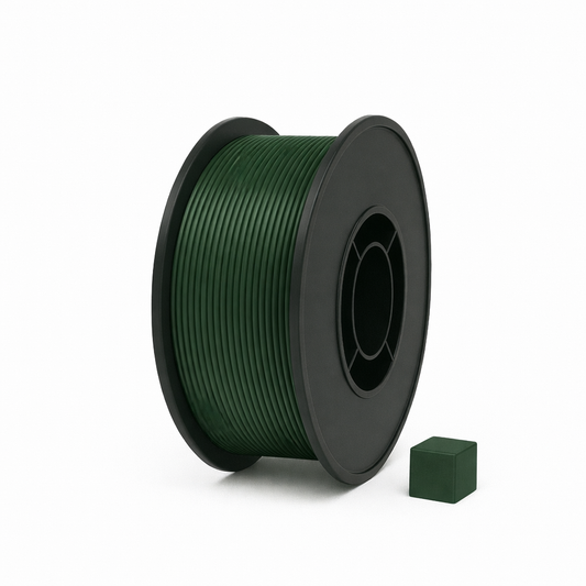 Samanų žalia PETG 3D plastikas 1.75 mm, 1 kg ritė – pagaminta Lietuvoje, Filacraft