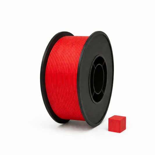 Šviesiai raudonas PLA 3D plastikas 1.75 mm, 1 kg ritė – pagaminta Lietuvoje, Filacraft