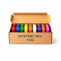 PETG 3D plastikas 9 kg Mystery Mix rinkinys – 9 skirtingų spalvų ritės po 1 kg. 