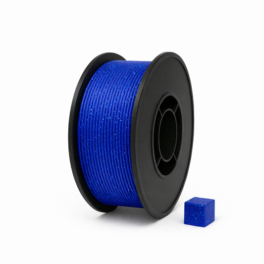 Mėlynas galaxy PETG 3D plastikas 1.75 mm, 1 kg ritė – pagaminta Lietuvoje, Filacraft