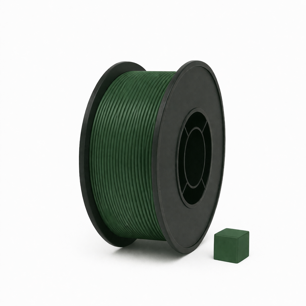 Samanų žalia PLA 3D plastikas 1.75 mm, 1 kg ritė – pagaminta Lietuvoje, Filacraft