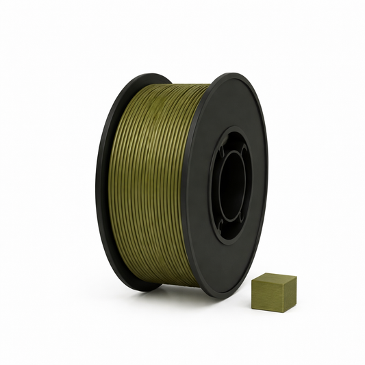 Karinis chaki PETG 3D plastikas 1.75 mm, 1 kg ritė – pagaminta Lietuvoje, Filacraft