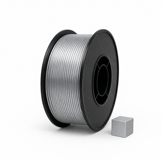 Sidabrinė PETG 3D plastikas 1.75 mm, 1 kg ritė – pagaminta Lietuvoje, Filacraft