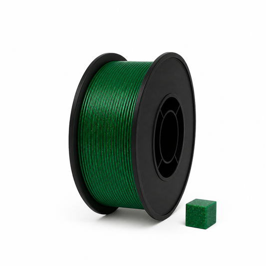 Žalias galaxy PETG 3D plastikas 1.75 mm, 1 kg ritė – pagaminta Lietuvoje, Filacraft