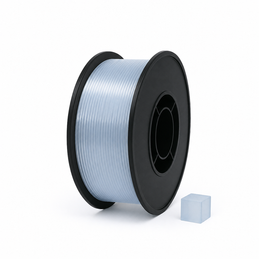 Skaidri mėlyna PETG 3D plastikas 1.75 mm, 1 kg ritė – pagaminta Lietuvoje, Filacraft