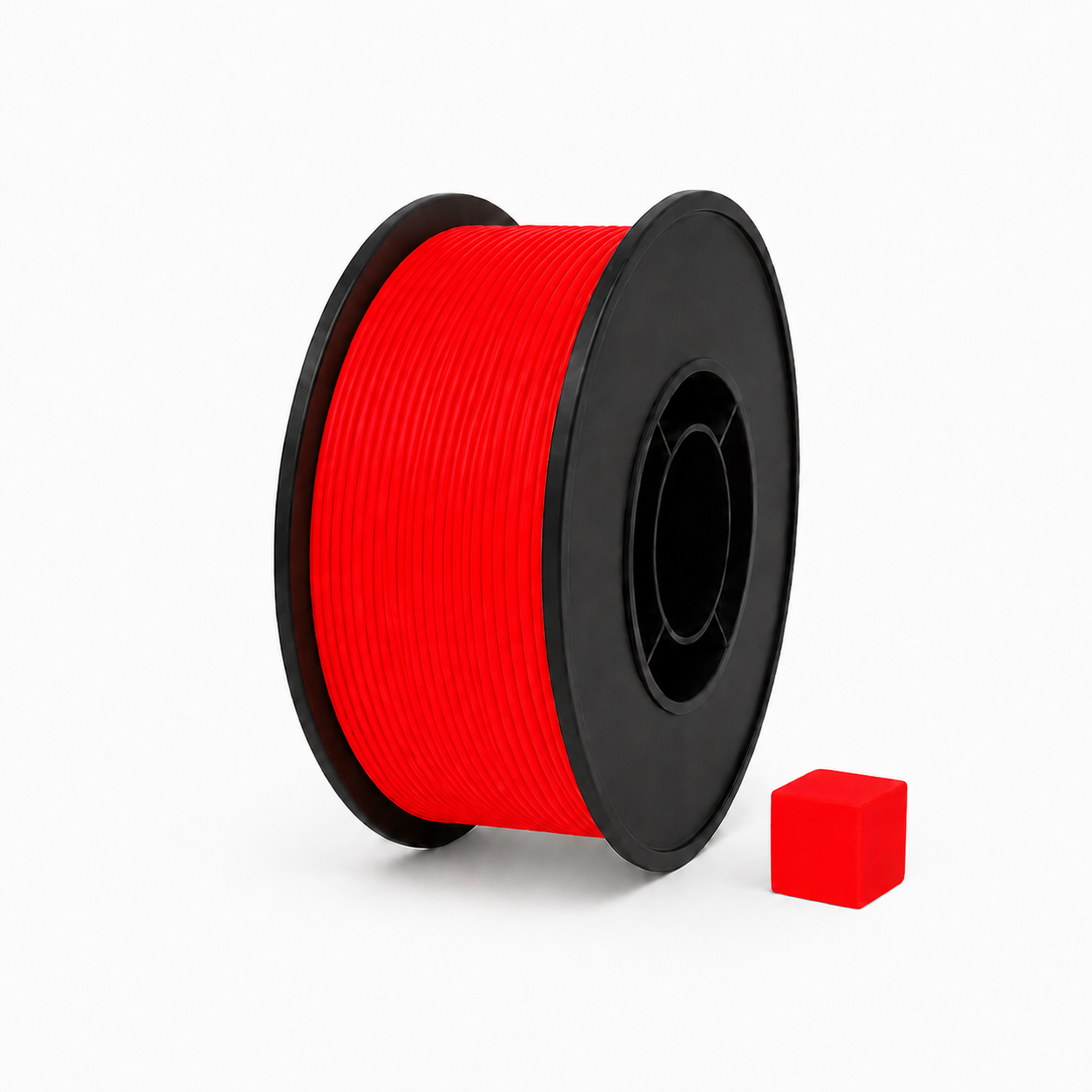 Šviesiai raudonas PETG 3D plastikas 1.75 mm, 1 kg ritė – pagaminta Lietuvoje, Filacraft