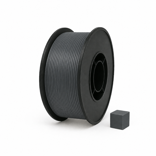 Antracito pilkas PETG 3D plastikas 1.75 mm, 1 kg ritė – pagaminta Lietuvoje, Filacraft