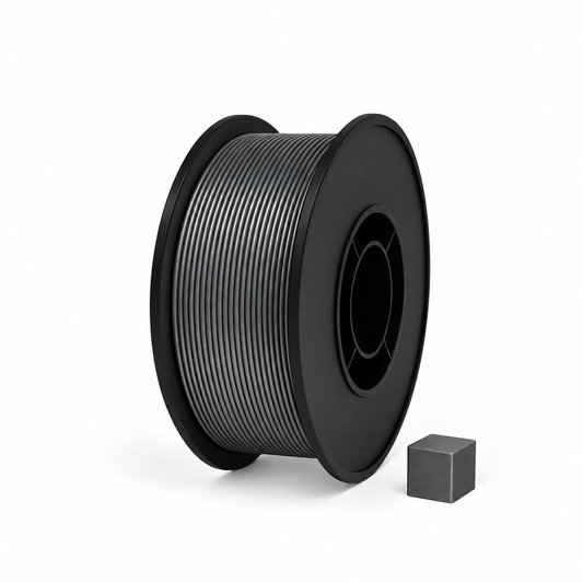 Antracito pilkas PETG 3D plastikas 1.75 mm, 1 kg ritė – pagaminta Lietuvoje, Filacraft