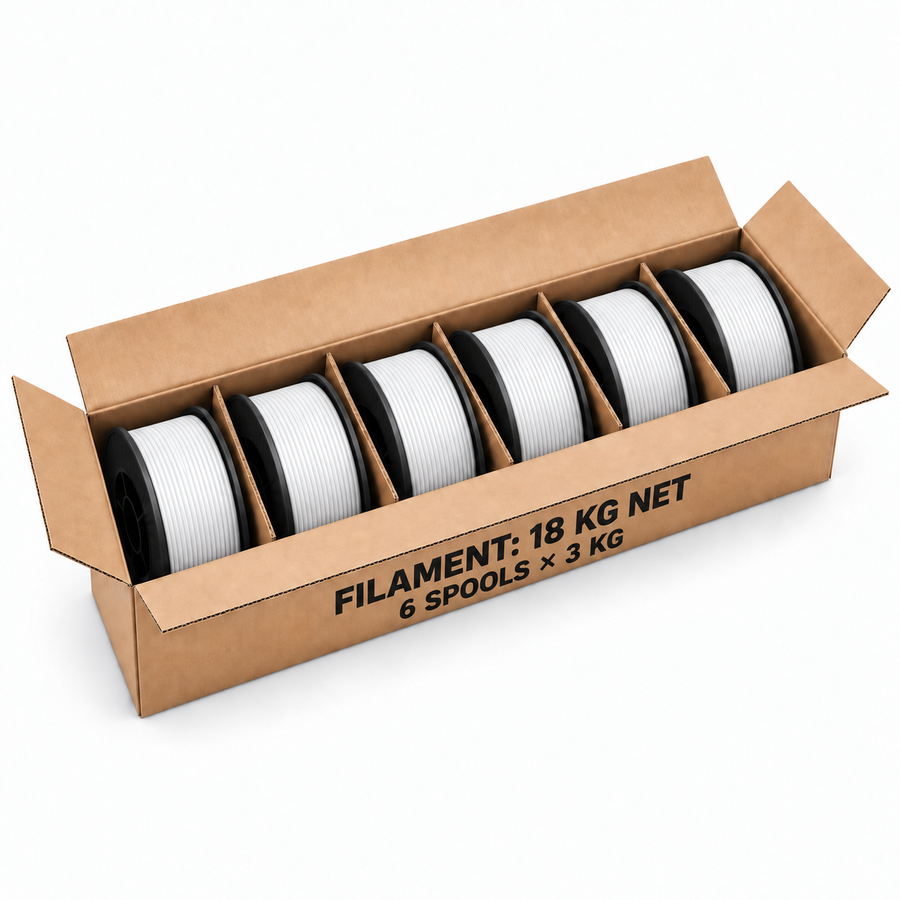 FILACRAFT PETG 3D plastiko rinkinys 21 kg baltas 3.5 kg ritės