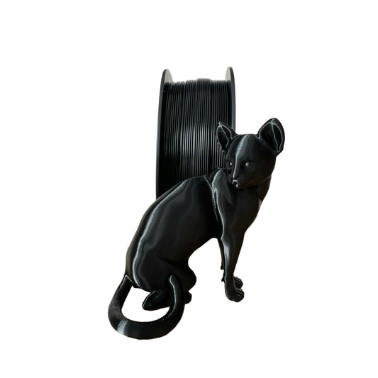 PETG 3D plastikas 1.75 mm 1 kg juodas black