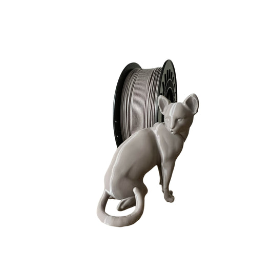 PETG 3D plastikas 1.75 mm 1 kg light grey, šviesiai pilkas
