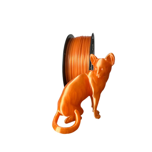 PETG 3D plastikas 1.75 mm 1 kg orange transparent, oranžinis skaidrus