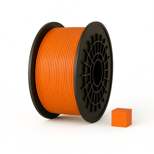 Oranžinis PETG 3D plastikas 1.75 mm, 1 kg ritė – pagaminta Lietuvoje, Filacraft